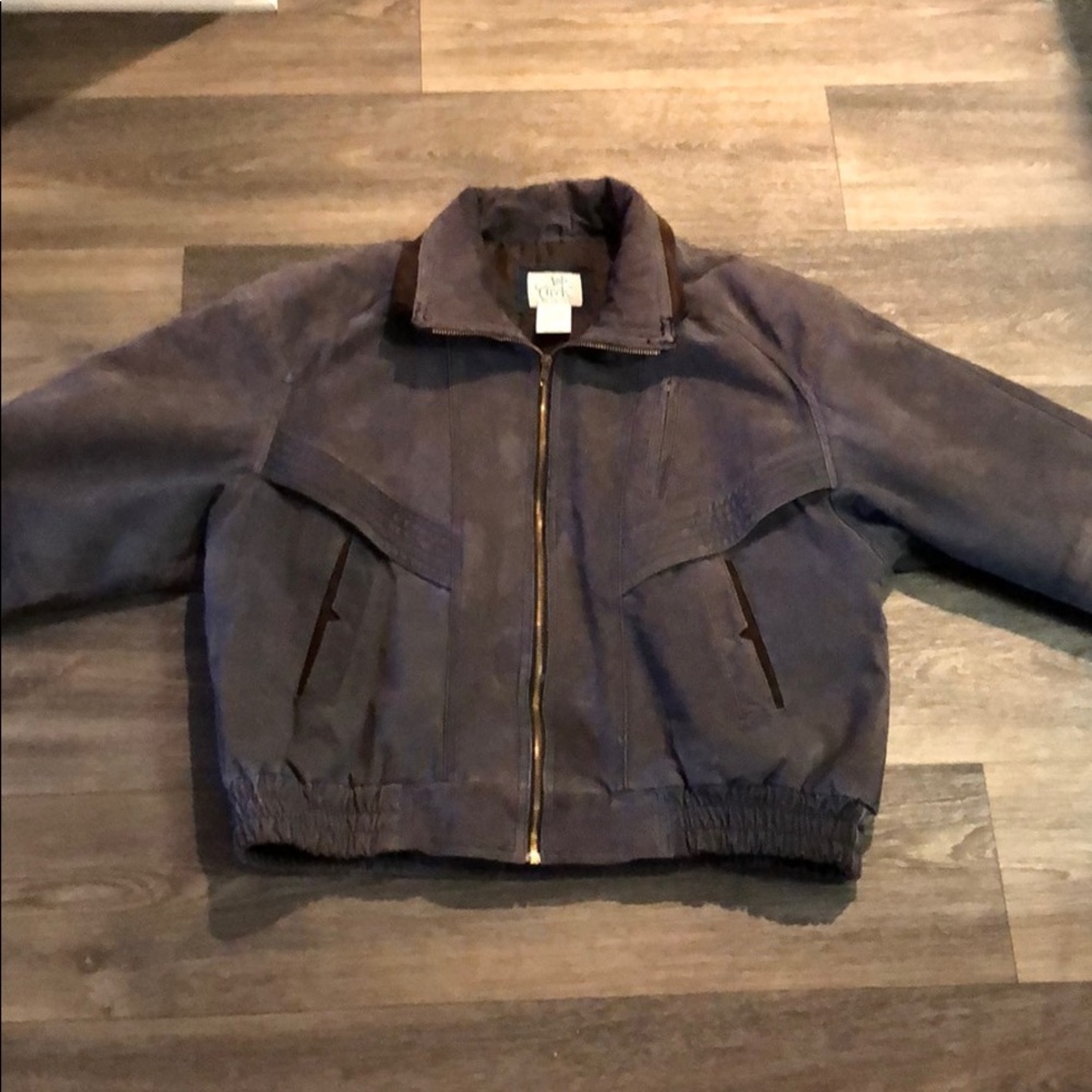 Ash Creek Trading Gray Leather Jacket XL